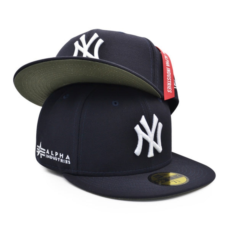 New York Yankees ALPHA INDUSTRIES X Exclusive New Era 59Fifty Fitted Hat -Navy/Army UV 6 7/8
