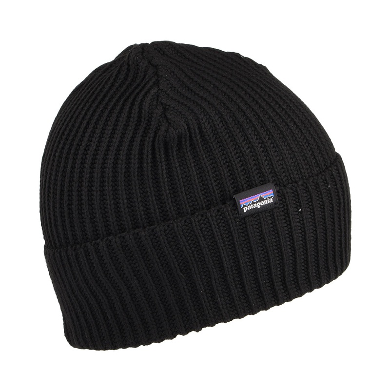 Patagonia Hats Fishermans Rolled Beanie Hat – Black 1-Size