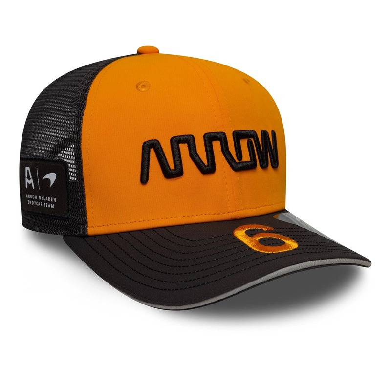 Arrow McLaren Racing Replica David Malukas Orange 9SEVENTY Stretch Snap Adjustable Cap OSFM