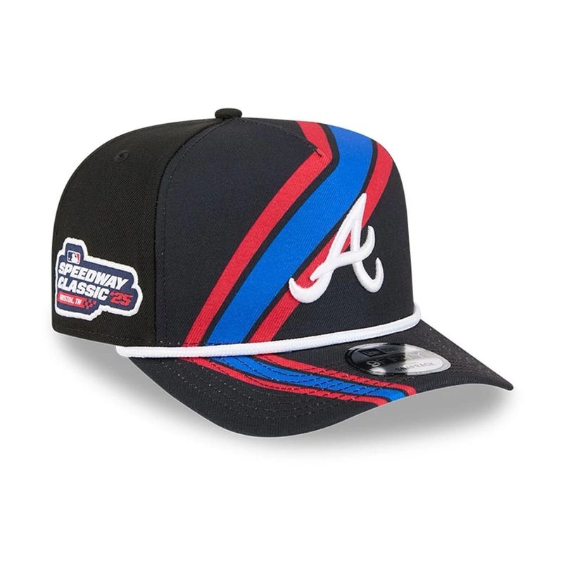 Atlanta Braves MLB Bristol 2025 Black 9FIFTY A-Frame Snapback Adjustable Cap OSFM