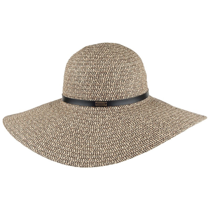 Betmar Hats Ramona Wide Brim Sun Hat – Natural-Black 1-Size