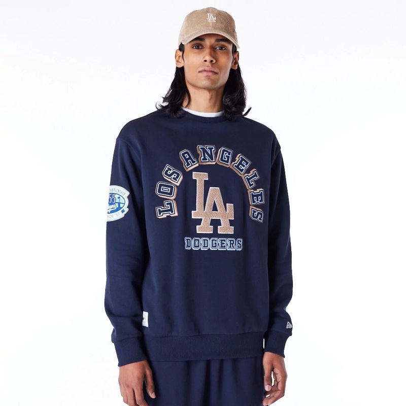 LA Dodgers World Series Navy Oversized Fleece Top XS