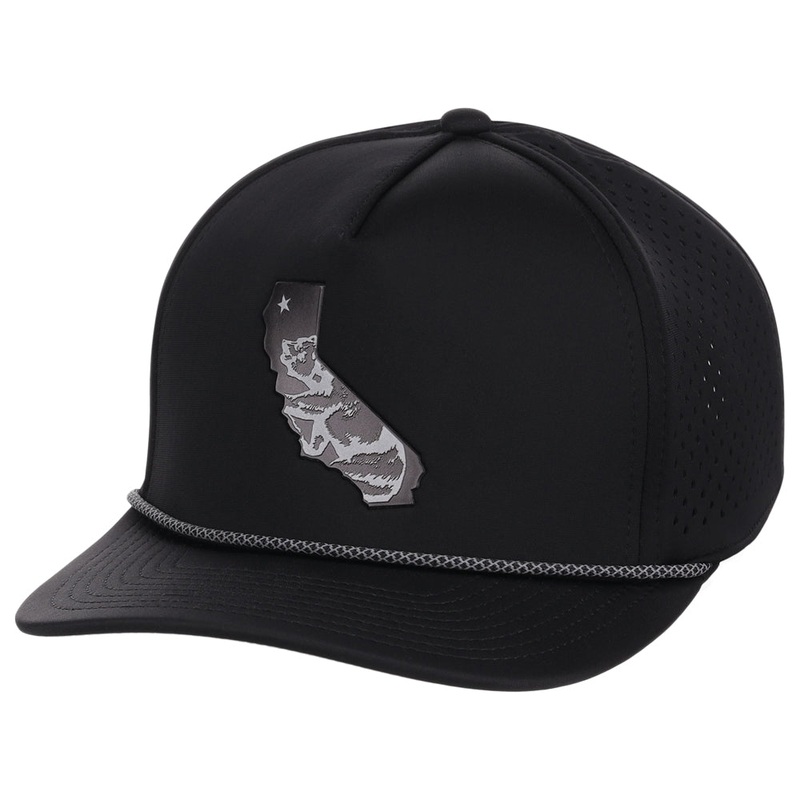 Local Crowns California Reflective 5 Panel Tech w/Rope – Black Adjustable