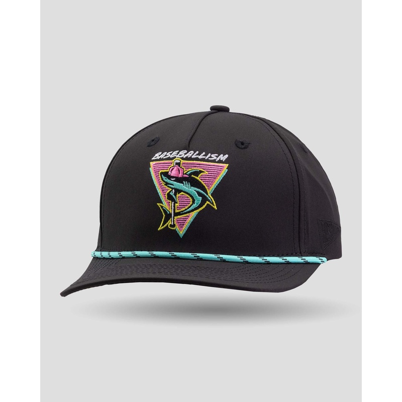 Shark Attack Rope Cap – Black