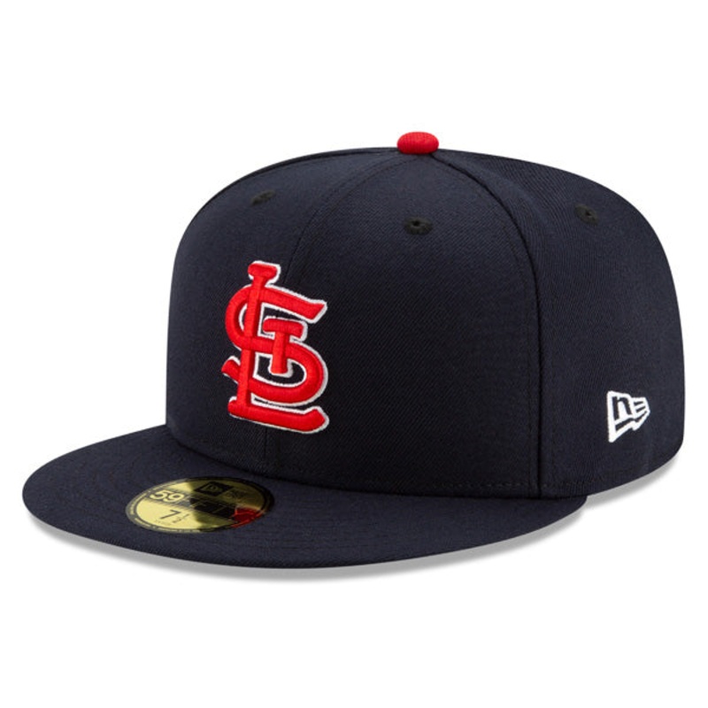 St.Louis Cardinals New Era Authentic Collection ALTERNATE On-Field Fitted 59Fifty MLB Hat Navy/Red 6 7/8