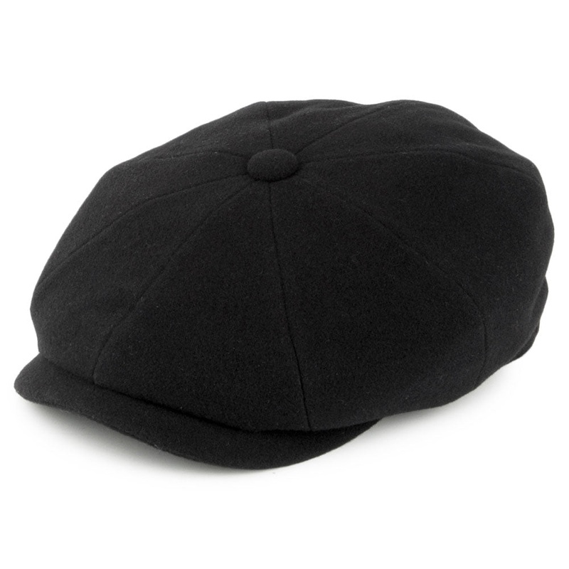 Stetson Hats Hatteras Wool-Cashmere Newsboy Cap – Black 55