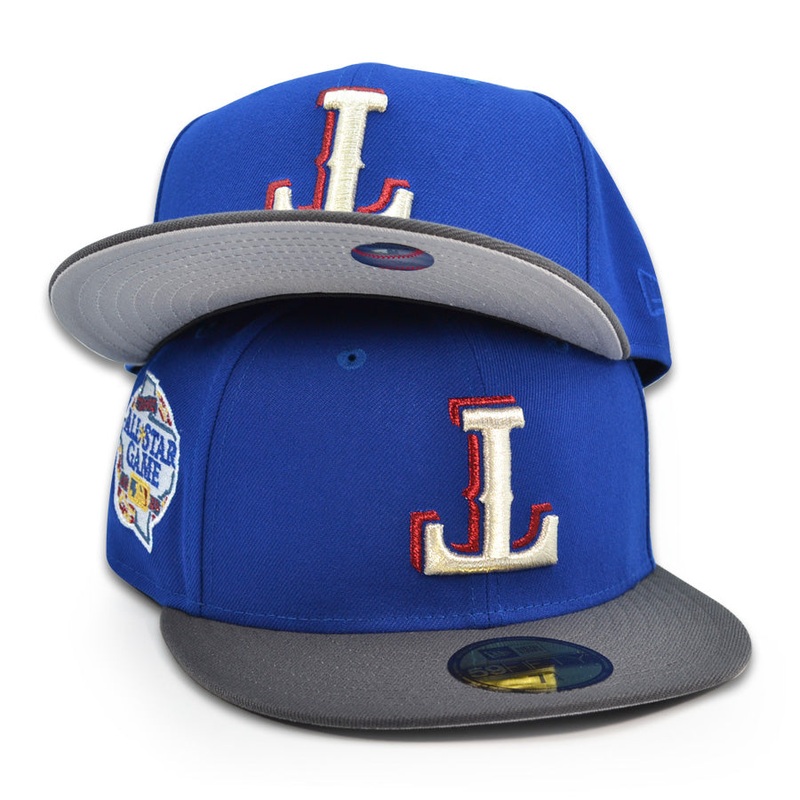 Texas Rangers “LT” Upside Down Exclusive New Era 59Fifty Fitted Hat – Calming Blue/Graphite 6 7/8