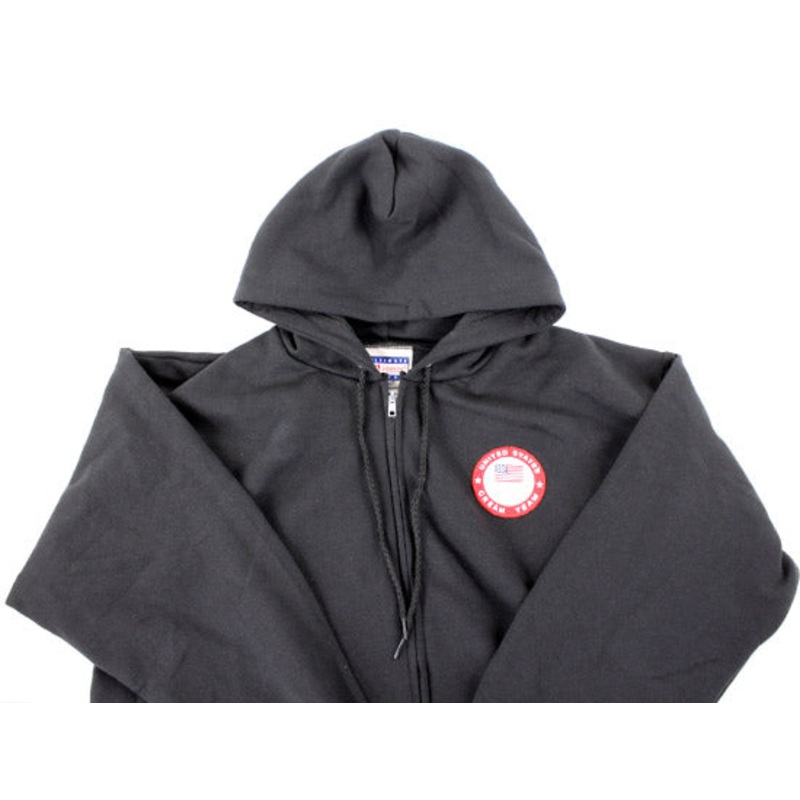 United States CREAM TEAM Full zip hoodie (Black) xs
